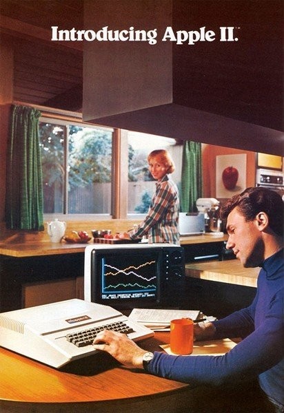 Apple II電腦可以放在廚房里使用，1977年發布。