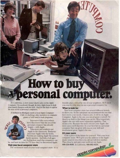 蘋果公司告訴你如何購買個人電腦。蘋果電腦廣告，1979年發布。