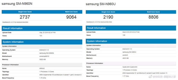 三星Note9曝7月29日發布：Exynos 9810+512G存儲？
