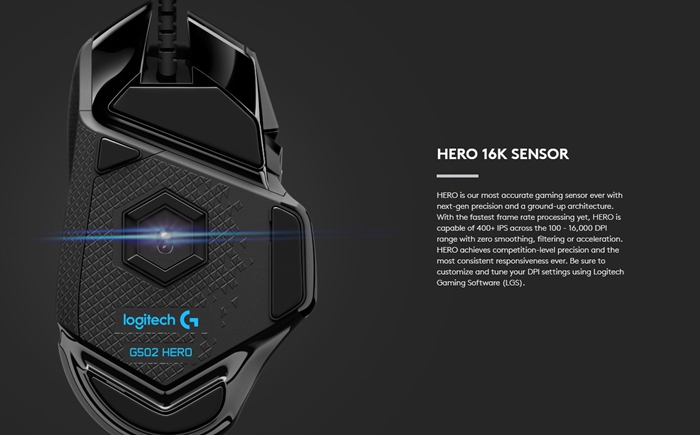 羅技推出新款G502 HERO鼠標(biāo)：傳感器更換、沒(méi)有減重