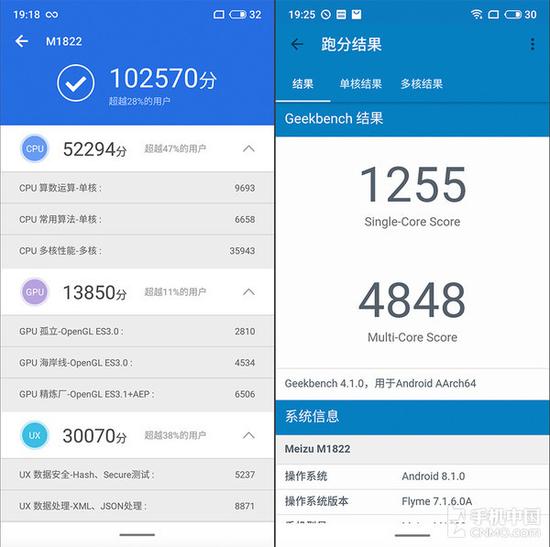 魅族Note8跑分數(shù)據(jù)