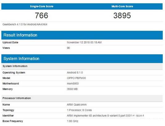 OPPO A7跑分有多少？OPPO A7(驍龍450)跑分性能測試