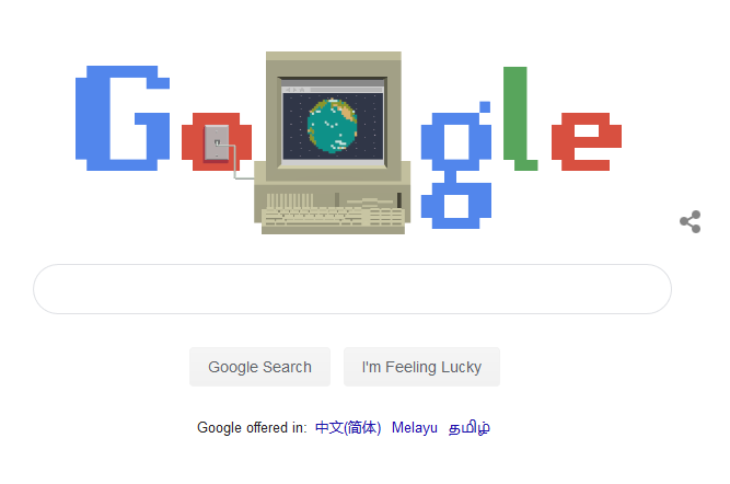 Google首頁(yè)涂鴉致敬 WWW萬(wàn)維網(wǎng)發(fā)明30周年